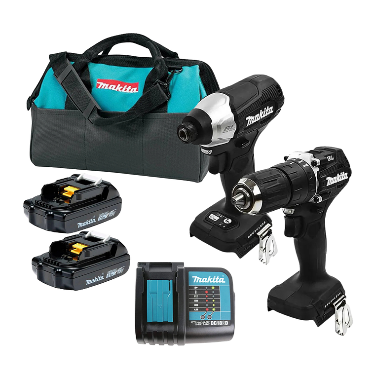 Kit Inalámbrico 18V Taladro + Atornillador Makita DLX2414X7B 1