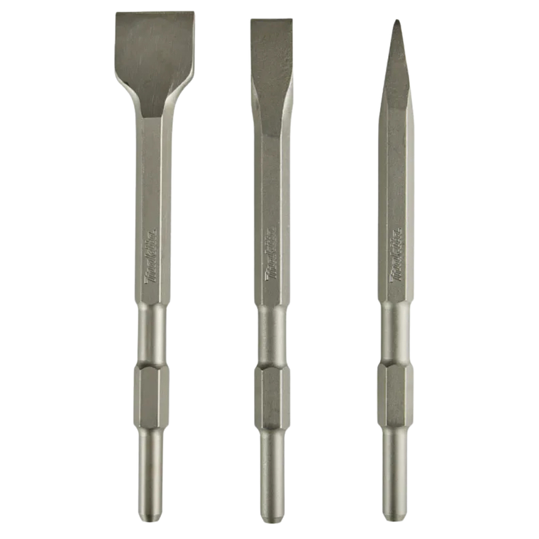Juego de cinceles 3 piezas hexagonales 17mm Makita D-71320 1