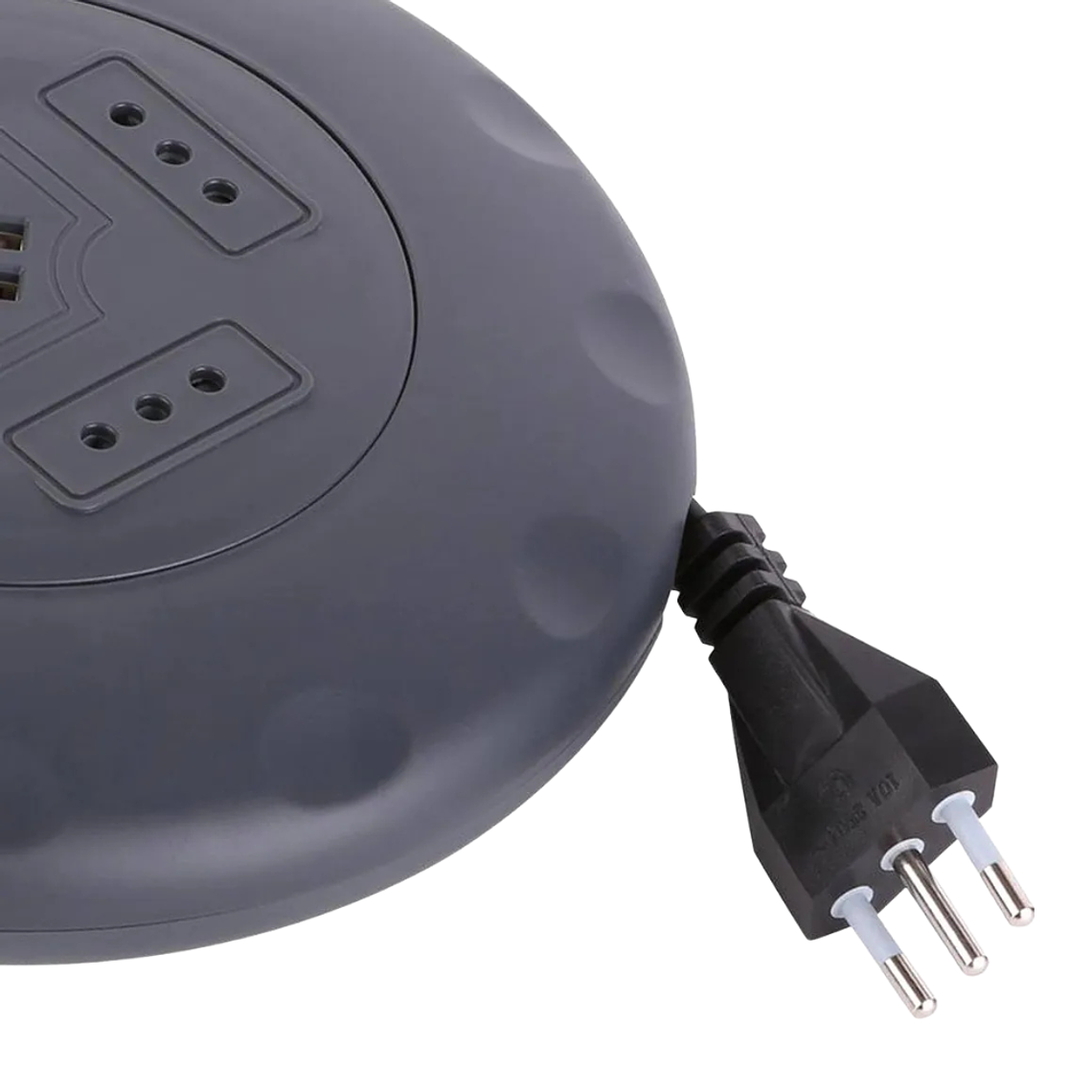 Alargador retráctil 4 tomas 5 m + 2 USB Negro 2