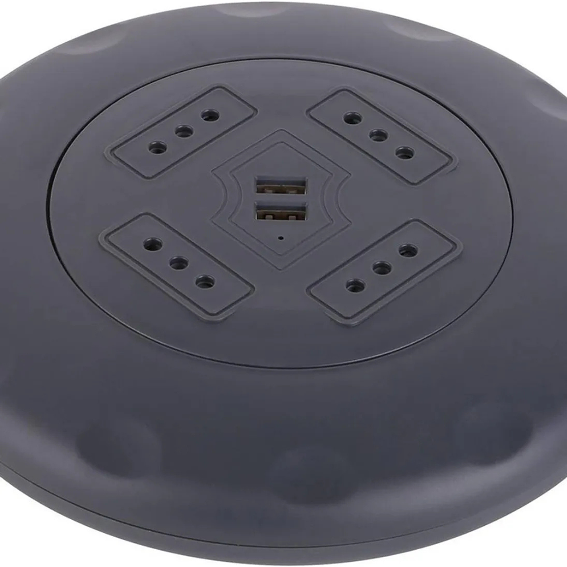 Alargador retráctil 4 tomas 5 m + 2 USB Negro 1