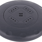 Alargador retráctil 4 tomas 5 m + 2 USB Negro 1