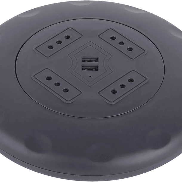 Alargador retráctil 4 tomas 5 m + 2 USB Negro 1