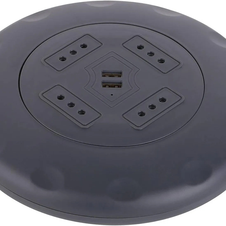 Alargador retráctil 4 tomas 5 m + 2 USB Negro 1