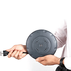 Alargador retráctil 4 tomas 5 m + 2 USB Negro 4