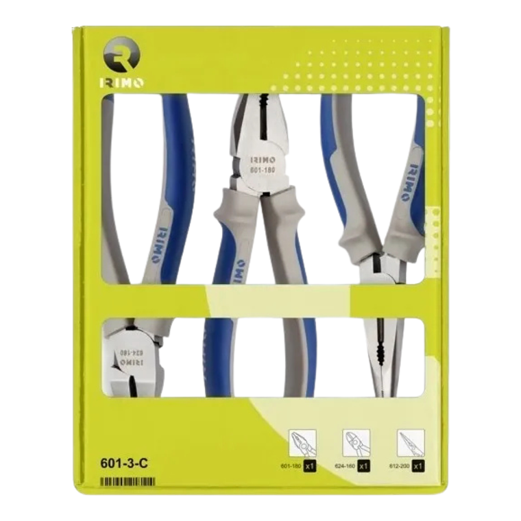Set Juego Pinzas Y Alicate Irimo 3 Piezas 6013C 5