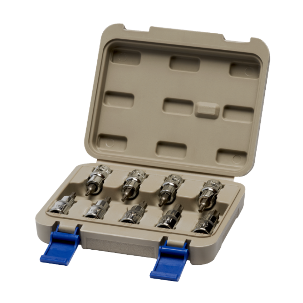 Juego dado Punta Estrellada Torx Hembra, 9 Piezas E10 - E24, #46410-9 Hans **Producto sin IVA incluido