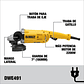 Esmeril Angular Eléctrico 7'180mm 2200w Dewalt DWE491-b2c - Miniatura 5