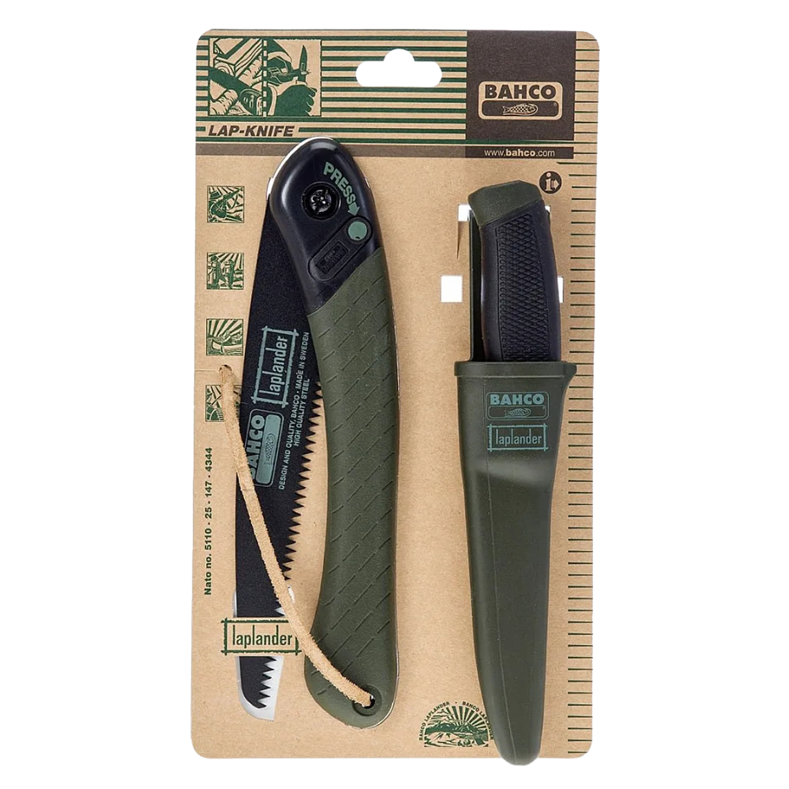 Pack De Cuchillo + Sierra Poda Plegable Bahco LAPKNIFE Suizo 1