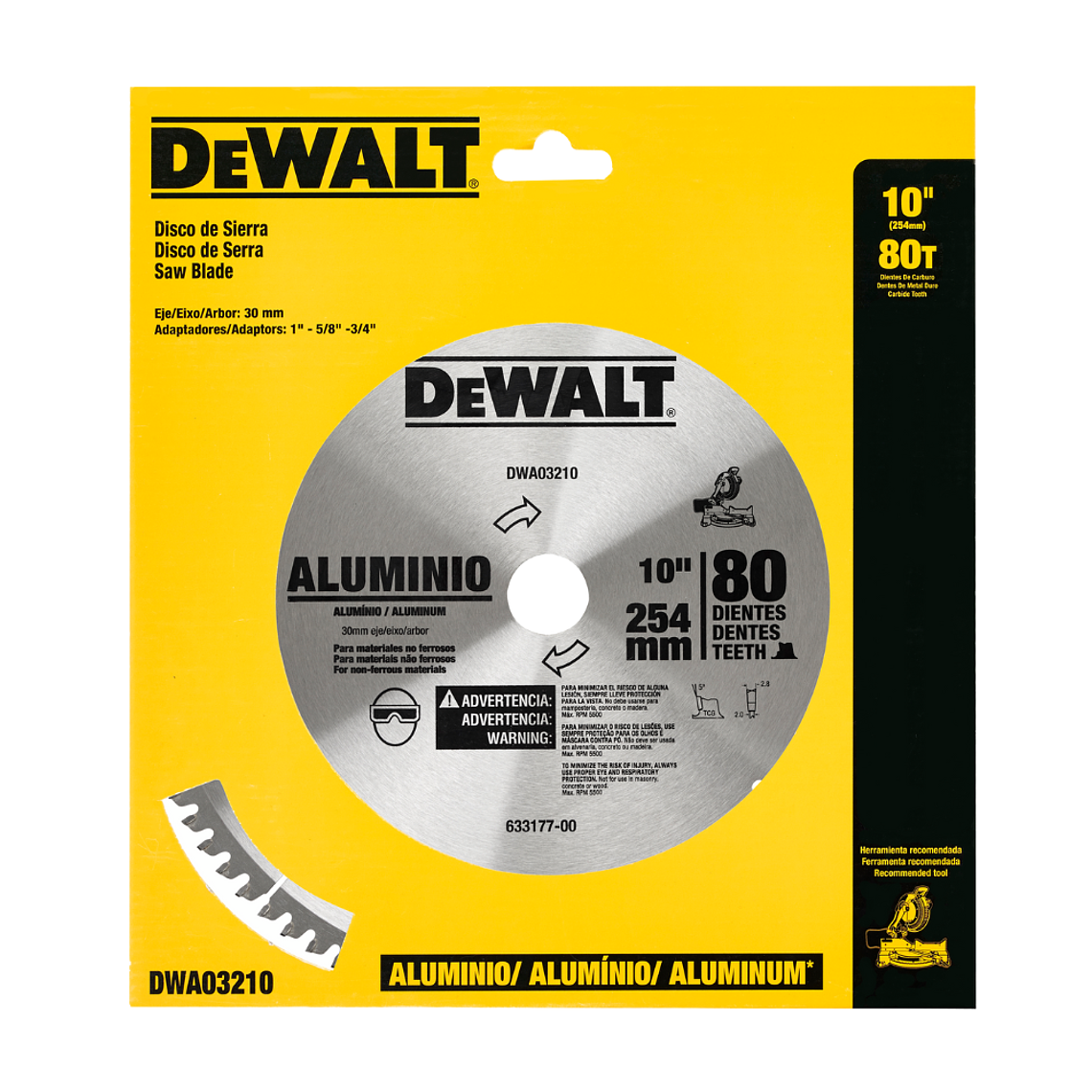 Disco De Sierra Circular 10 80t Dewalt Dwa03210 2