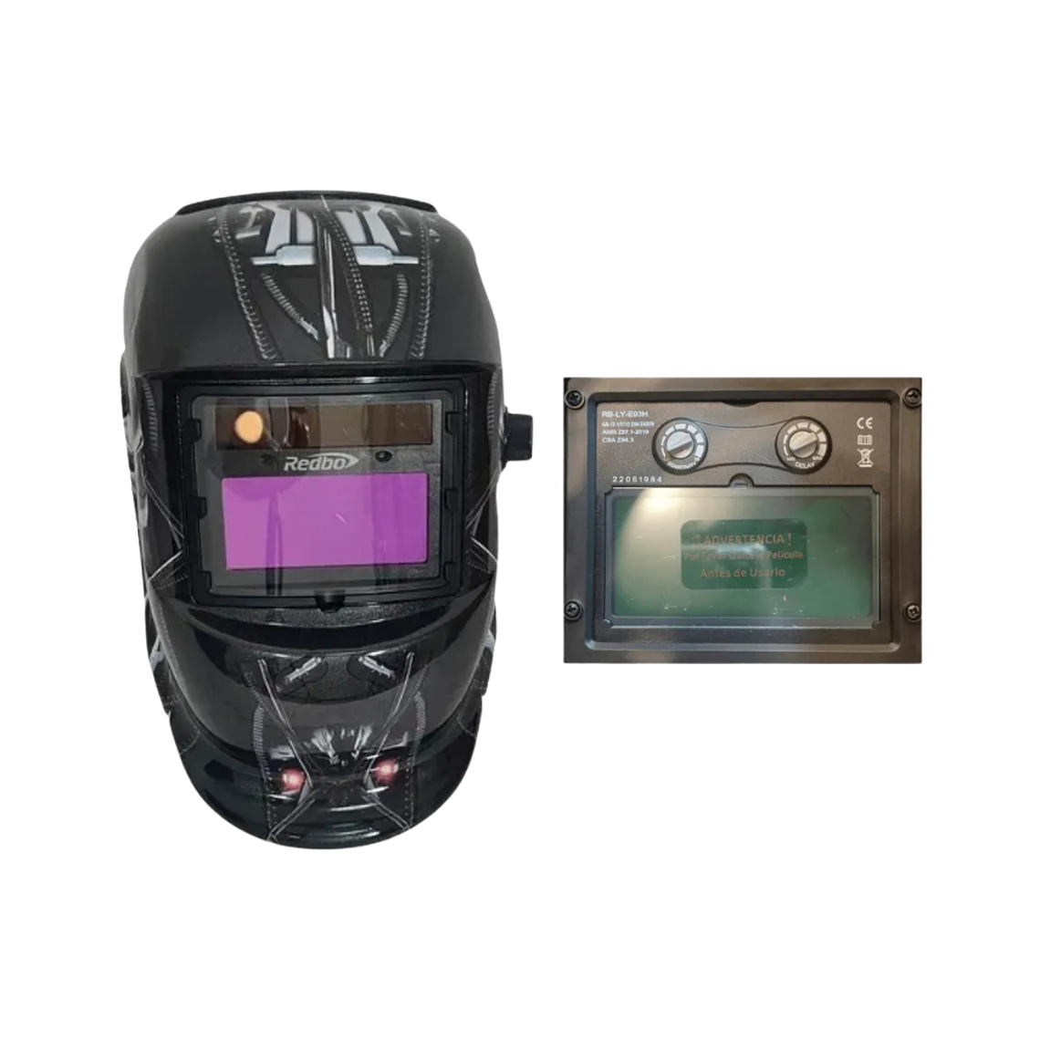 Máscara Para Soldar + Guante Negro MyH RBLYE64 2