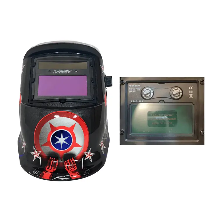 Máscara Para Soldar + Guante Negro MYH RBLYE26 2