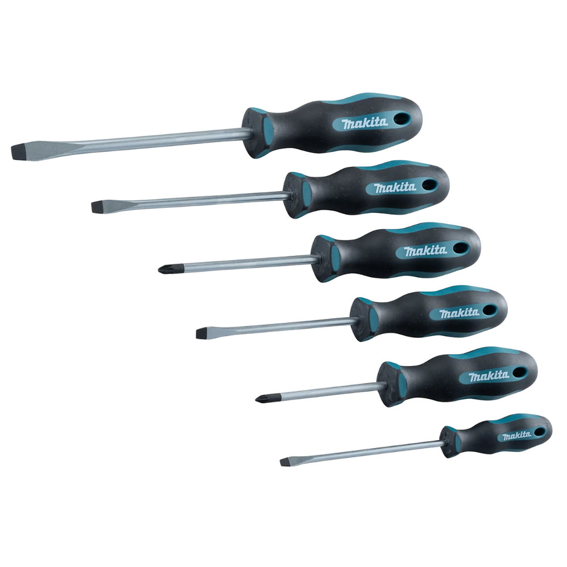 Set Destornillador Makita 6PZ PZ1/PZ2/SL4.0/SL5.5/SL6.5/SL8.0 E-10512 1