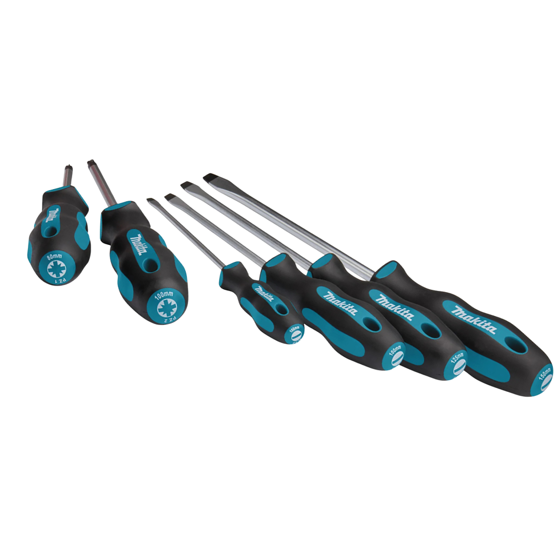 Set Destornillador Makita 6PZ PZ1/PZ2/SL4.0/SL5.5/SL6.5/SL8.0 E-10512 2