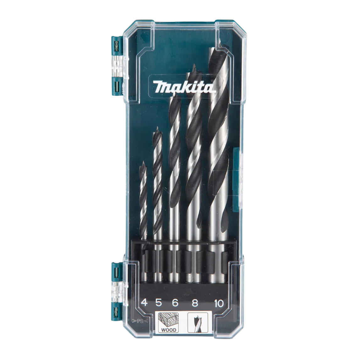 Set 5 Brocas Madera Hss 4,5,6,8 Y 10mm Makita D-72861 1