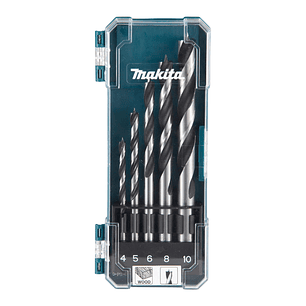 Set 5 Brocas Madera Hss 4,5,6,8 Y 10mm Makita D-72861