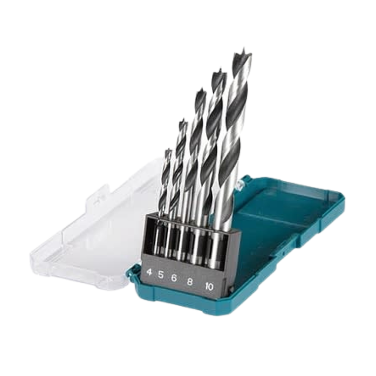 Set 5 Brocas Madera Hss 4,5,6,8 Y 10mm Makita D-72861 3
