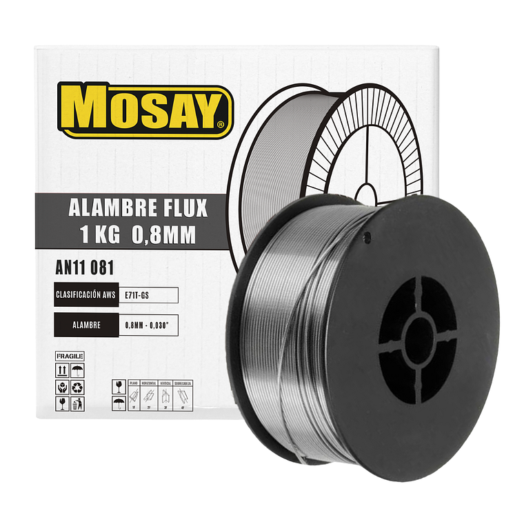 Soldadura Alambre MIG Flux Sin Gas 0.8 mm 1 Kg Mosay 1