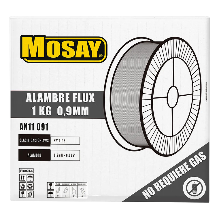 Soldadura Alambre MIG Flux Sin Gas 0.9 mm 1 Kg Mosay 3