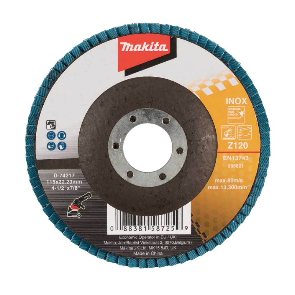 Disco Traslapado Metal/inox 4 1/2'' Gr120 Makita D-74217