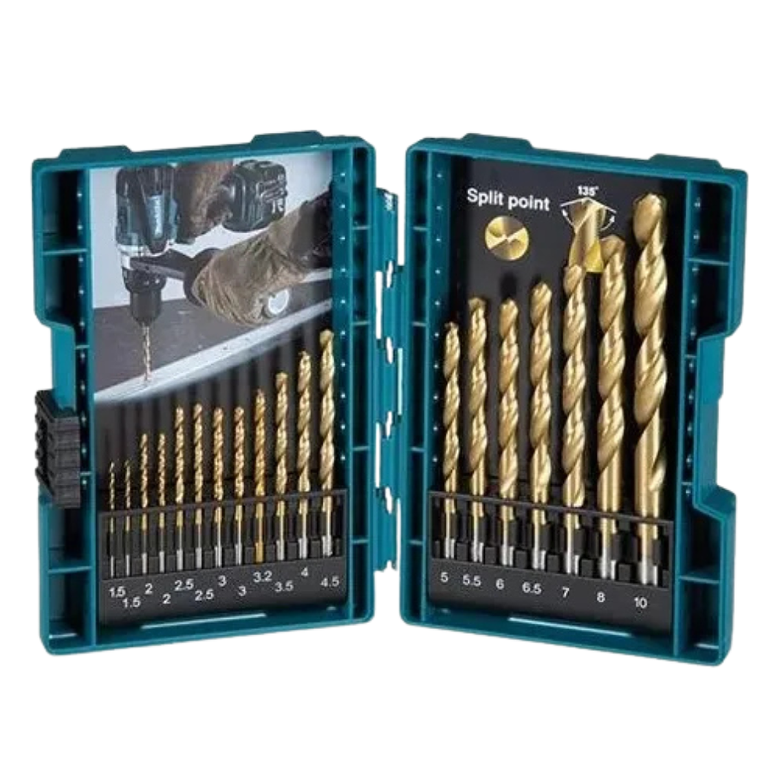 Set Broca Metal Hss-tin 19 Pzas Makita D-67527 2