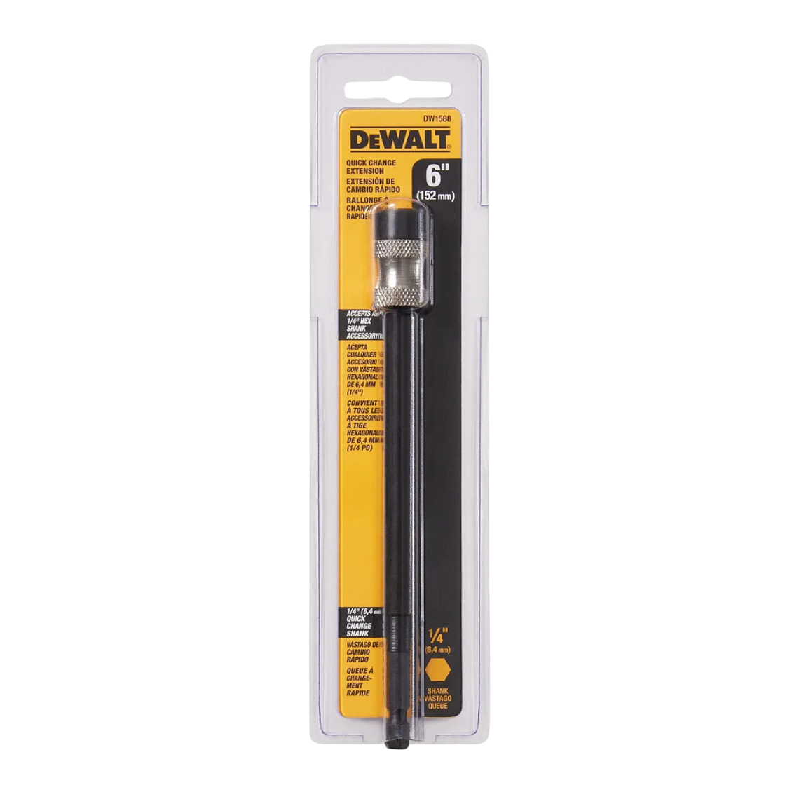 Extensión De Broca 6 Vástago 1/4 Dewalt DW1588 Y 3