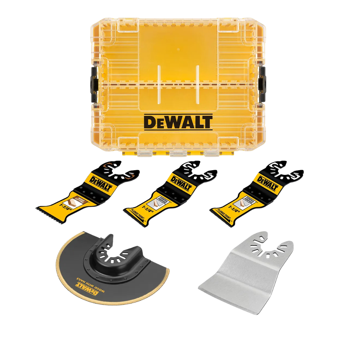 Set 5 Pzas. Oscilante Multiuso Accesorios Dewalt DWA425GSET 1