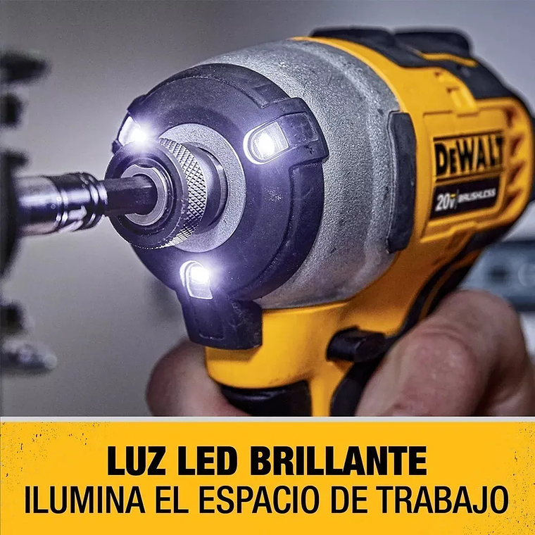 Atornillador De Impacto Atomic 20v + 2bat Dewalt Dcf809d2-b2 5