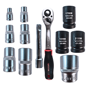 Set De Juego Dados Con Tubo 1/2 12Pza Westul WT-SS12