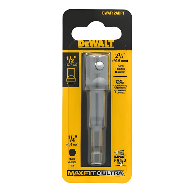 Adaptador De Impacto De 1/2 Dewalt DWAF12ADPT 1