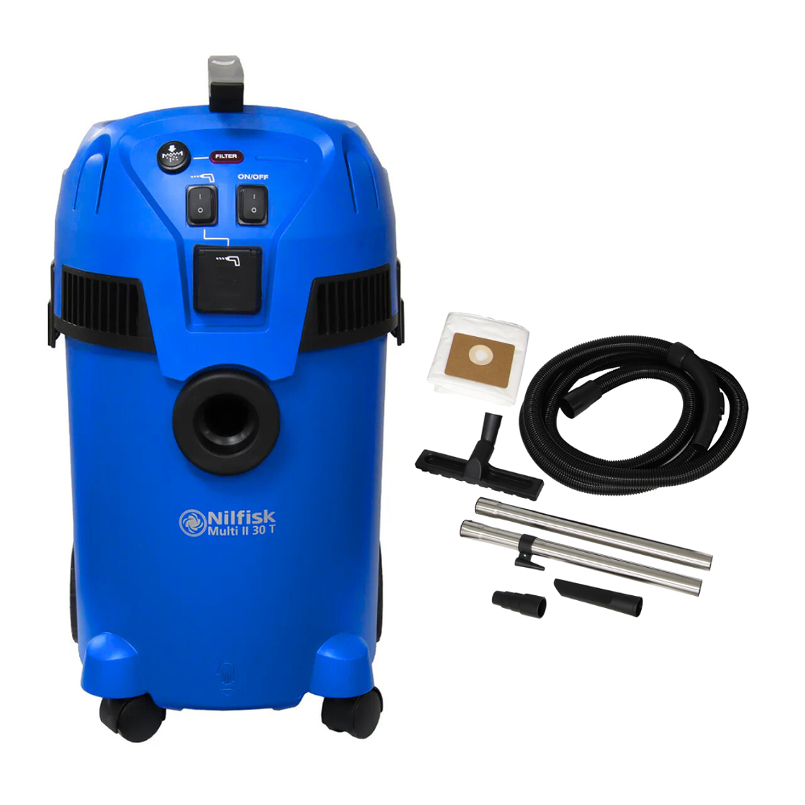 Aspiradora de Agua y Polvo 1400w MULTI II 30T NILFISK 1