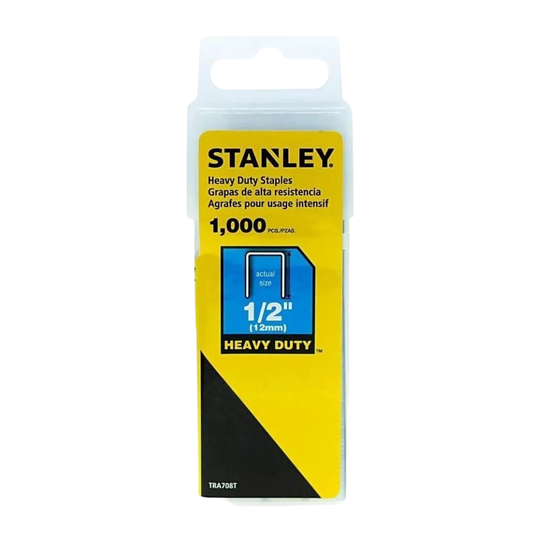 Grapa Stanley T50 1/2 (12mm) Caja 1.000 Unidades TRA708T 1