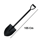 Pala Punta Huevo Mango Metalico Okb Negro 3