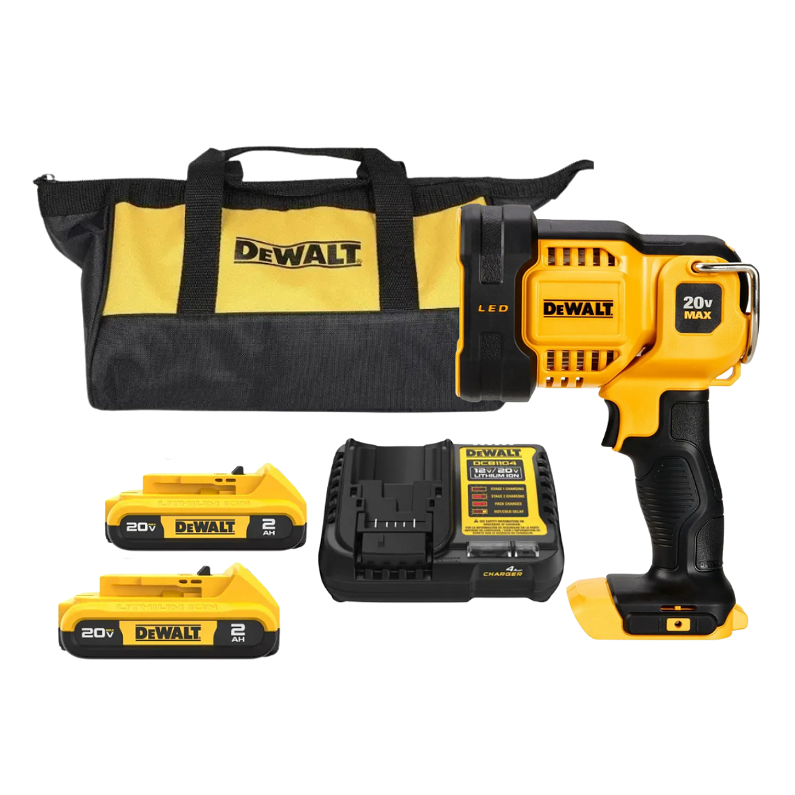Luz Led Para Trabajo 20v Car/2Bat. 2Ah + Bolso Dewalt DCL043 1