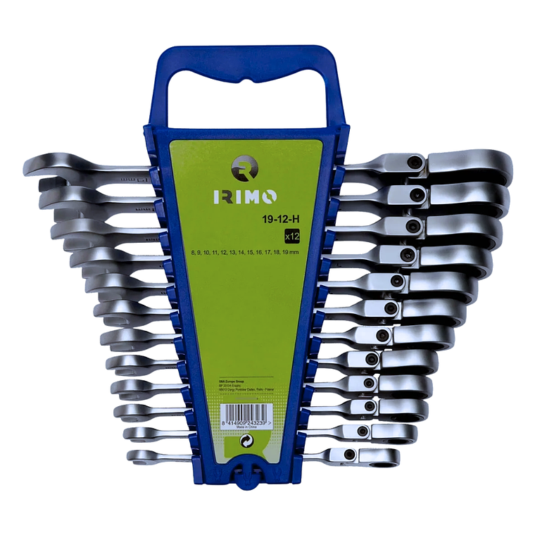 Juego Llaves De Cabeza Flexible C/Chicharra 12Pz 1912H Irimo 1