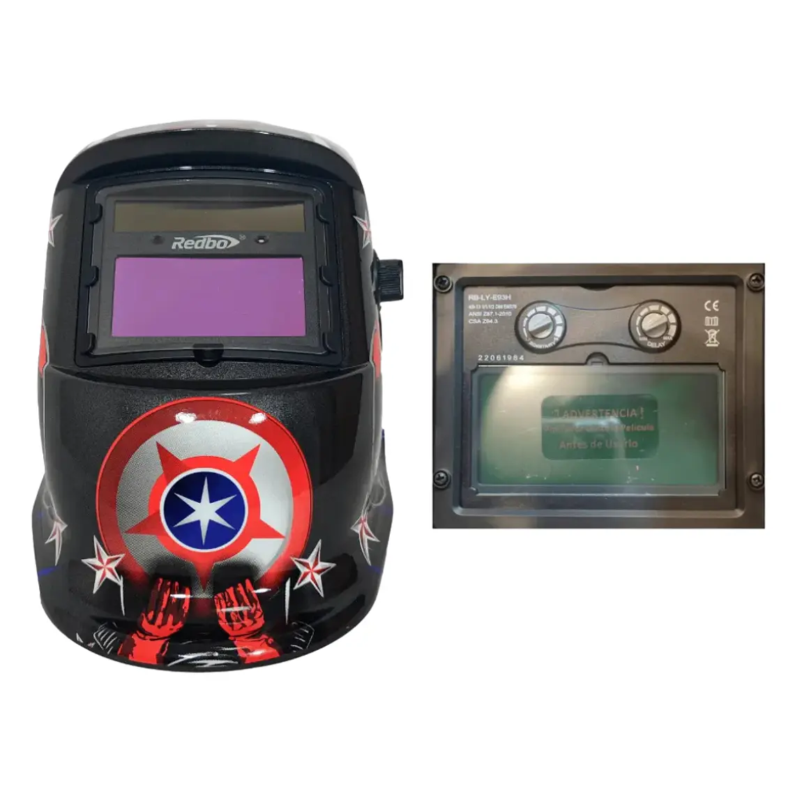 kit Soldadora Indura MMA 160 A + Máscara Fotosensible Redbo 6