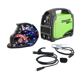 kit Soldadora Indura MMA 160 A + Máscara Fotosensible Redbo