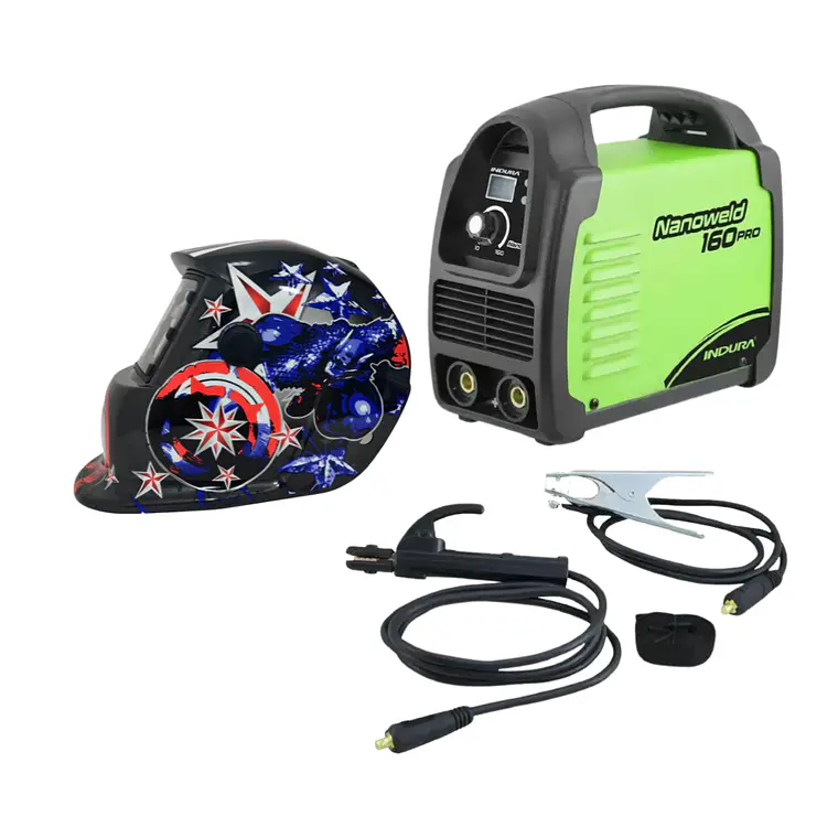 kit Soldadora Indura MMA 160 A + Máscara Fotosensible Redbo 1