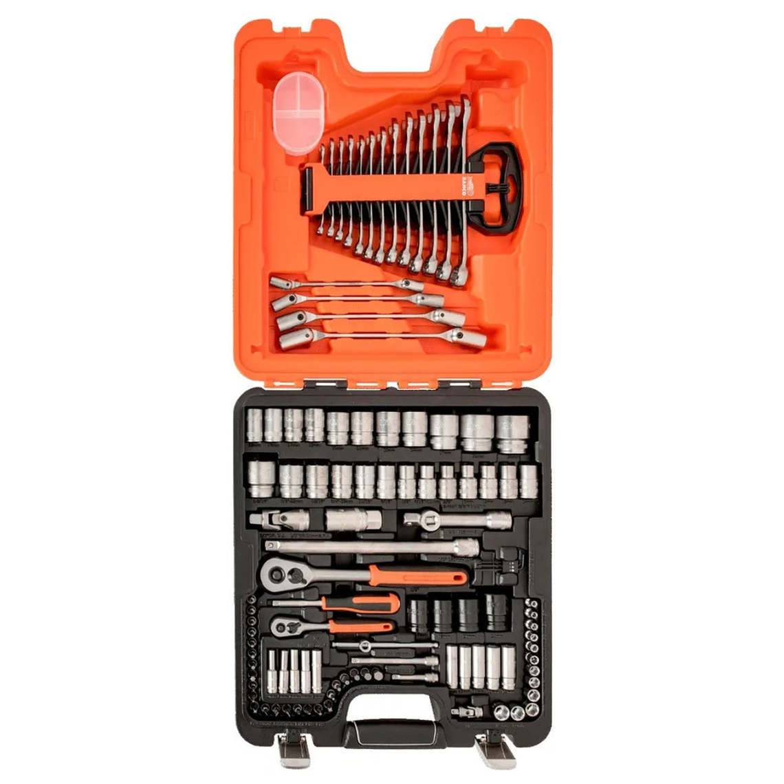 Juego De Dados 1/4-1/2 Llaves Combinadas 106 Pzs Bahco S106 3