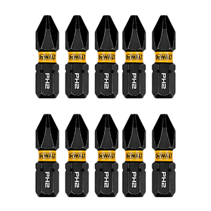 Set de Puntas Flextorq Ph2 1'' 10 Pzas Dewalt DWAF1PH2IR10