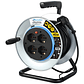 Carrete Alargador Pro 40m 16a 4 Tomas Schuko Electraline - Miniatura 1