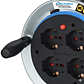 Carrete Alargador Pro 40m 16a 4 Tomas Schuko Electraline - Miniatura 3