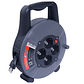 Carrete Alargador 4 Tomas 12m Electraline Negro - Miniatura 1