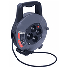 Carrete Alargador 4 Tomas 12m Electraline Negro 2