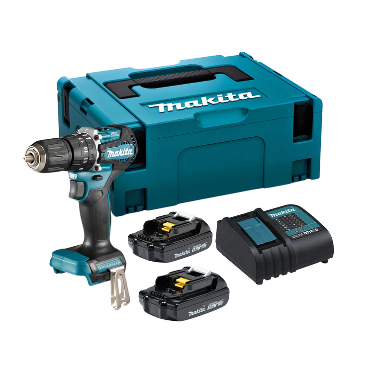 Taladro Percutor 18v Brushless Makita Dhp487SY2J/ 2 Baterias 1