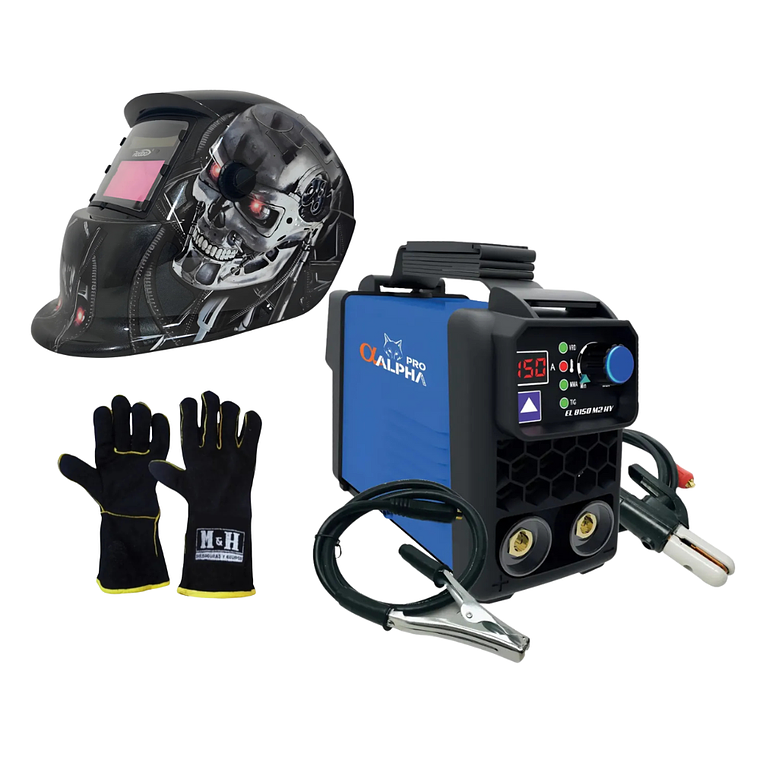 kit Soldadora AlphaTIG150A 2en1+Guantes+Máscara RedboRBLYE64 1