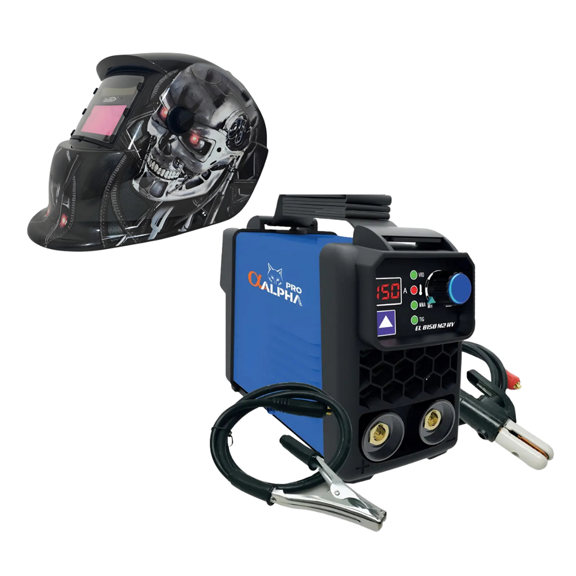 kit Soldadora Alpha TIG150A 2en1 + Máscara Redbo RBLYE64 1