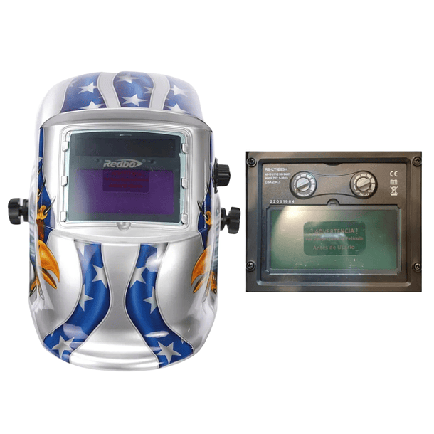 kit Soldadora Indura 160A+ Máscara Redbo RBLY93H + Guante 5