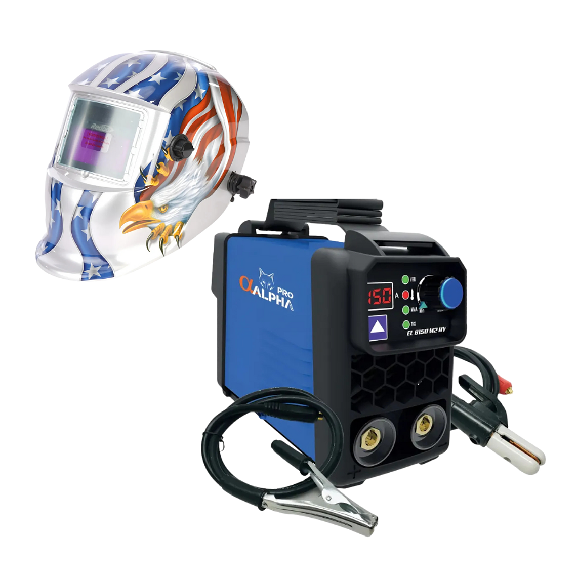 kit Soldadora Alpha TIG 150A 2en1 + Máscara Redbo RBLY93H 1