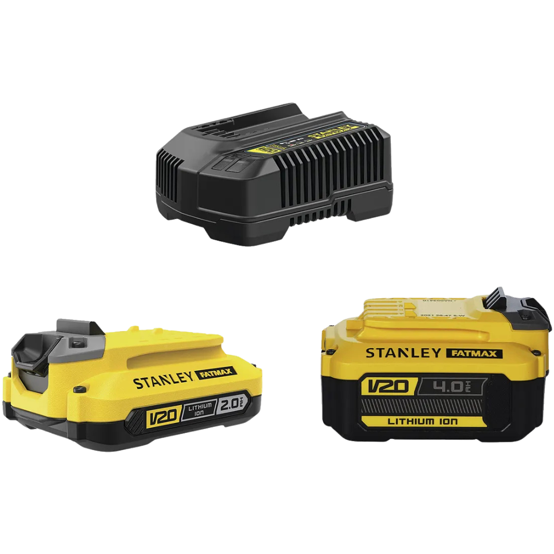 Kit 2 Baterías 2ah/4ah+ Cargador 4ah 20v Stanley SCB224CK 1