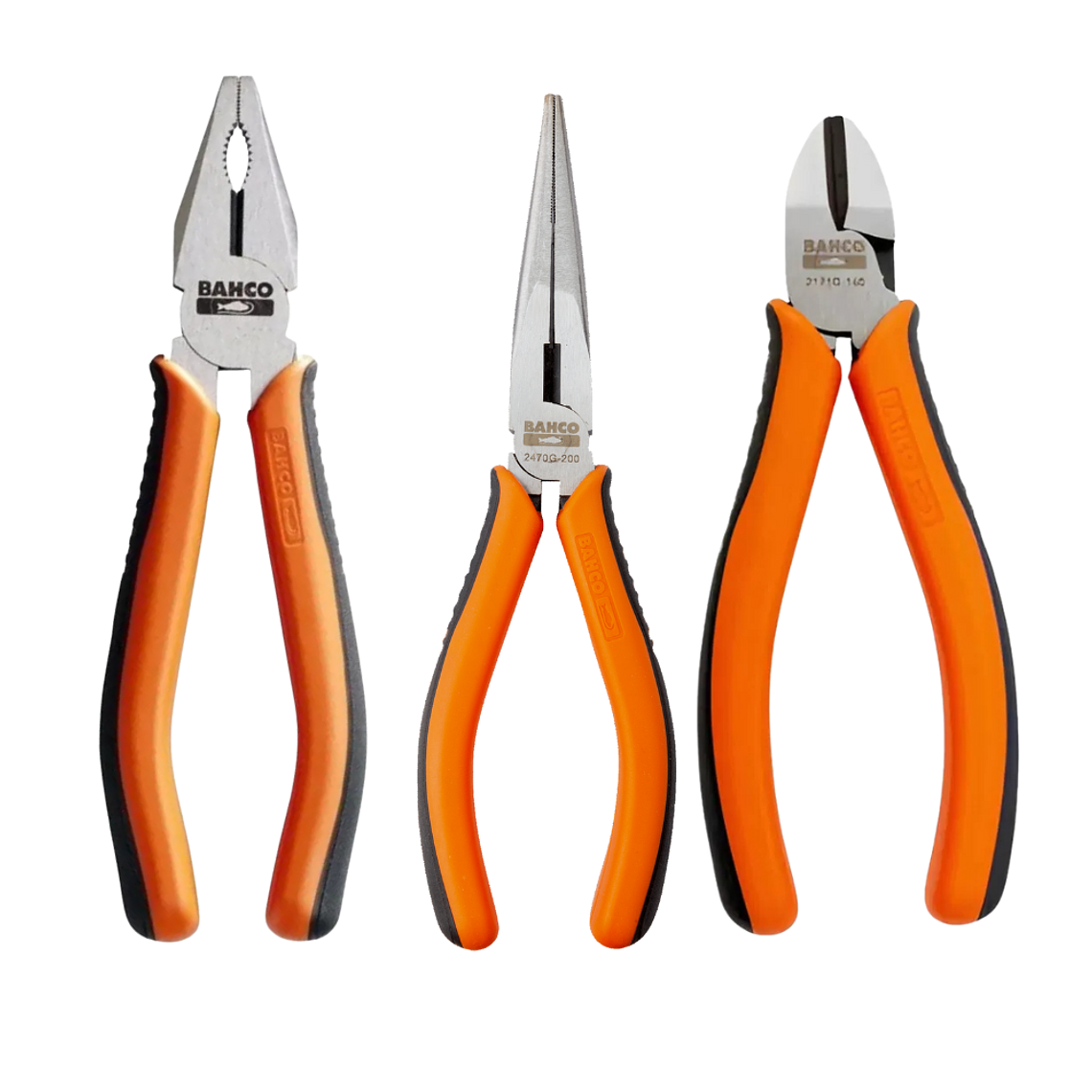 Set Alicates Universal/Punta/Corte Mango Bicomponentes Bahco 1